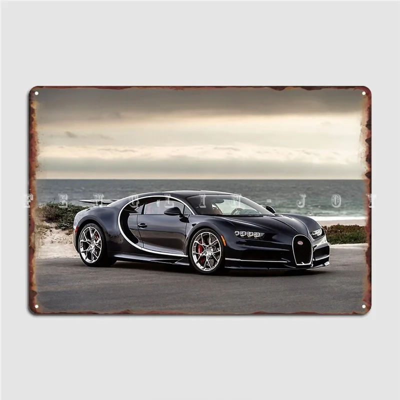 Bugatties Chiron Metal Sign Wall Custom Club Party Garage Decoration Tin Sign Posters