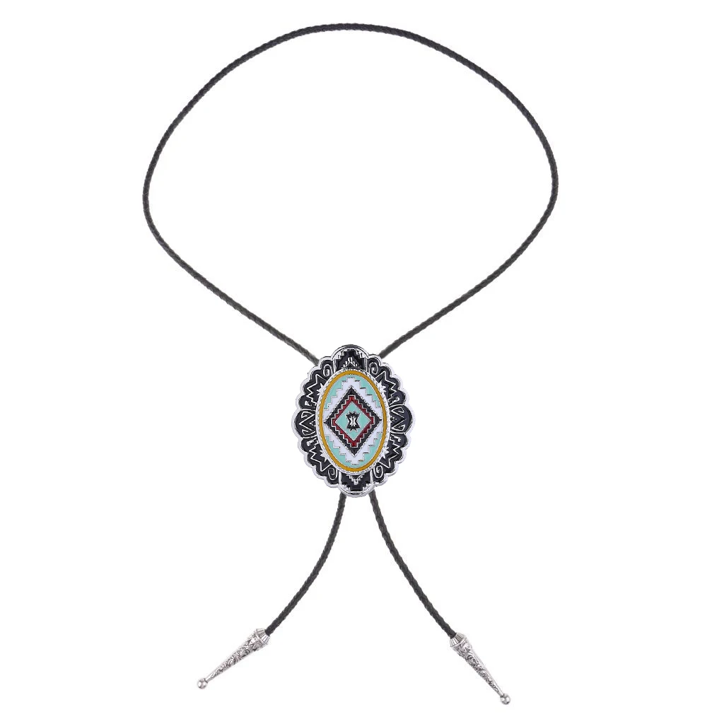 Natural Stone Scorpion Bolo Tie for Man Indian Cowboy Western Cowgirl Leather Rope Zinc Alloy Necktie