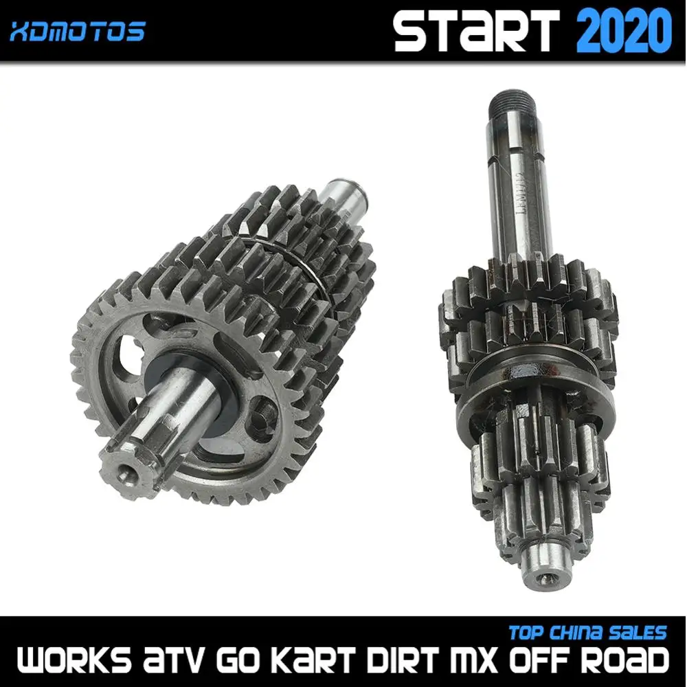 140cc Motorcycle Gear Box Main Counter Shaft For Lifan 140 1P55FMJ Horizontal LF140 Kick Starter Engine KAYO SSR Dirt Pit Bikes