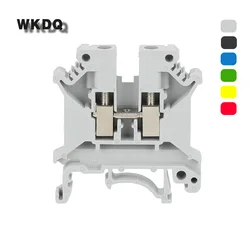 10Pcs UK5N UK5 Multi-Color Screw Feed-through Universal Plug Connductor Wire Electrical Connector DIN Rail Terminal Block UK 5N