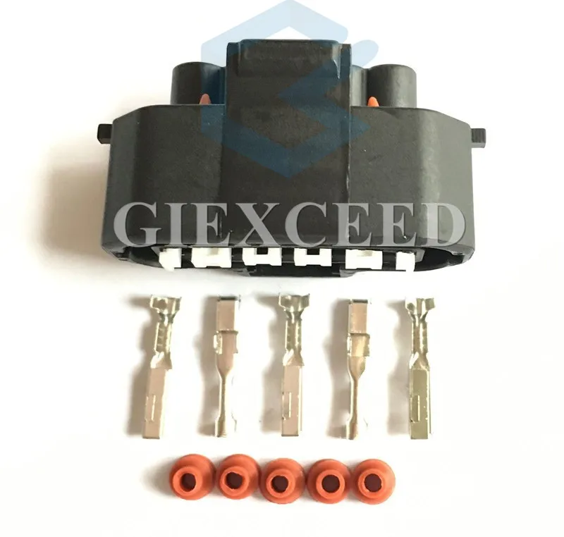 2 Sets 5-Pins Motorplug Vrouwelijke Kabelboom Contactdoos Ac Assemblage Ontsteking Luchtstroommeter Connector 90980-11317 Voor Toyota Jaguar