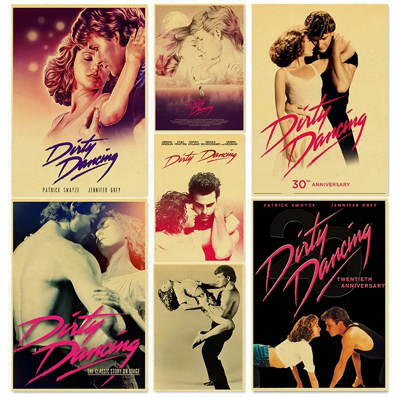 Dirty Dancing Movie Poster Wall Art Gifts Poster Wall Art Print Vintage Painting for Living Room Home Decor Kraft Paper