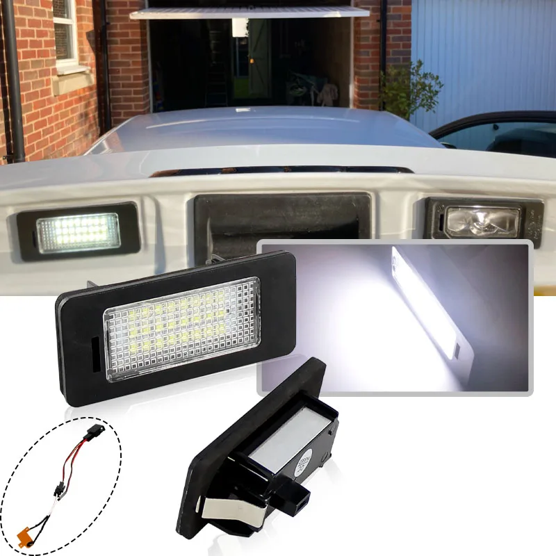 2 Pcs Car Number License Plate Lamp Led Light Accessories For Audi A5 / S5 Q5 TT RS 2008-2012 A4 B8 S4 10-12 8T0943021