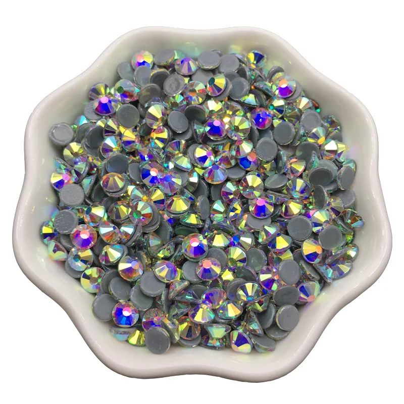

10 пакетов SS16 AB цветные кристаллы австрийского качества, камни с горячей фиксацией, стеклянные стразы с горячей фиксацией для дизайна ногтей