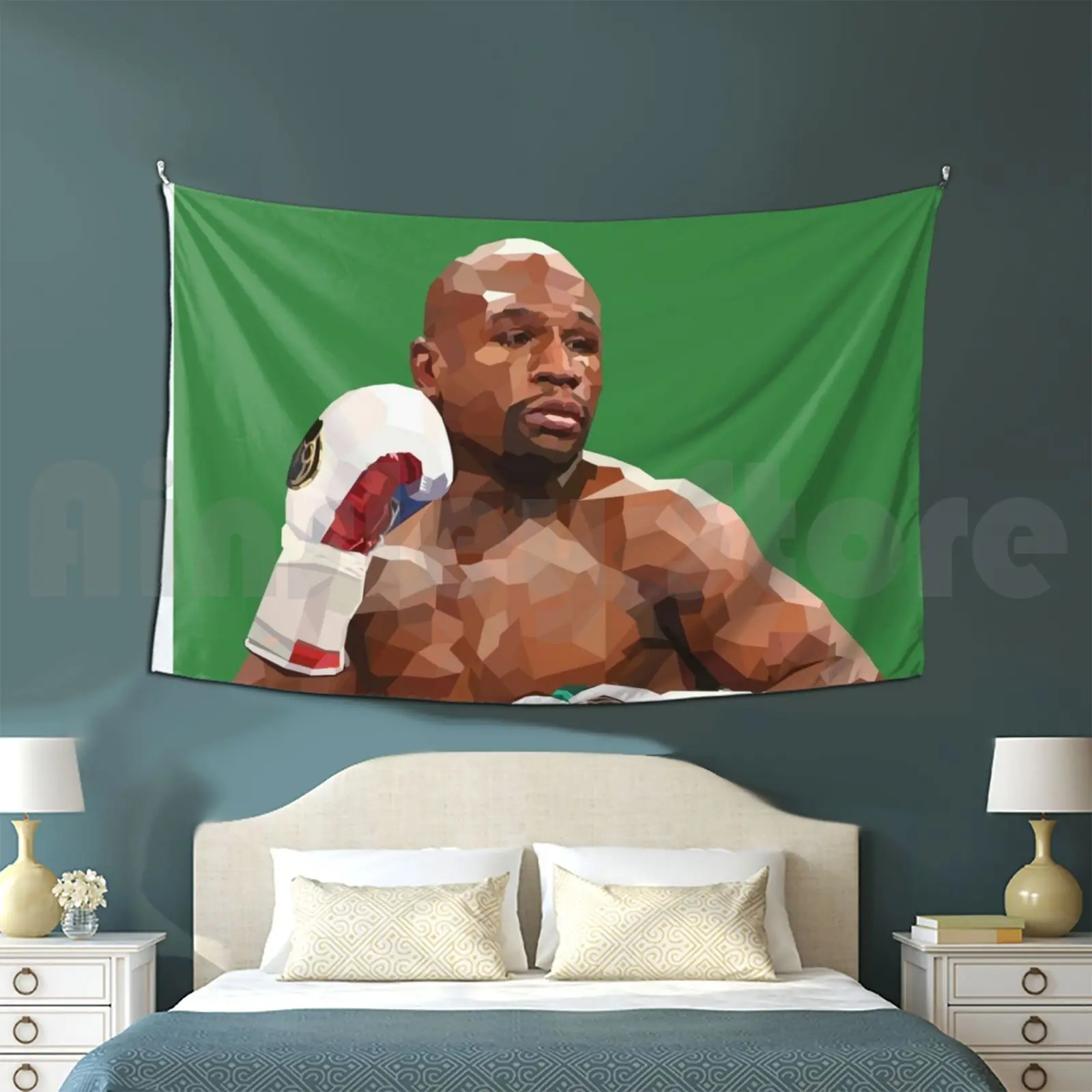 Tapestry Living Room Bedroom Boxing Boxer Undefeated Mayweather Jr Mayweather Money Mayweather Boxeo