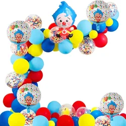 98pcs/Set Cartoon Clown Arch Garland Kit Foil Number Balloons Latex Air Globos Baby Shower Birthday Party Decorations Kids Toys