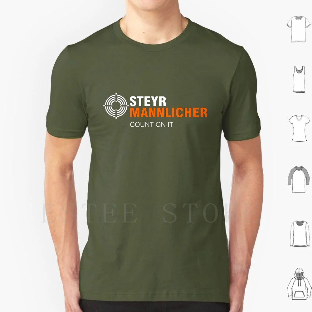 Mannlicher Count On It T Shirt Men Cotton 6xl Mannlicher Arms Usa Aug Military Tactical Firearm War Infantry Soldier Vector Gun