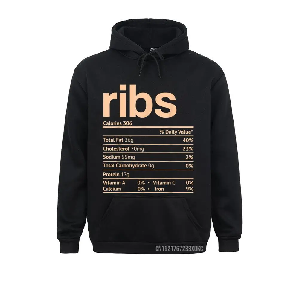 

Ribs Nutrition Facts Funny Thanksgiving Christmas Food Hoodie Sweatshirts For Women Hoodies Slim Fit Gift Sportswears