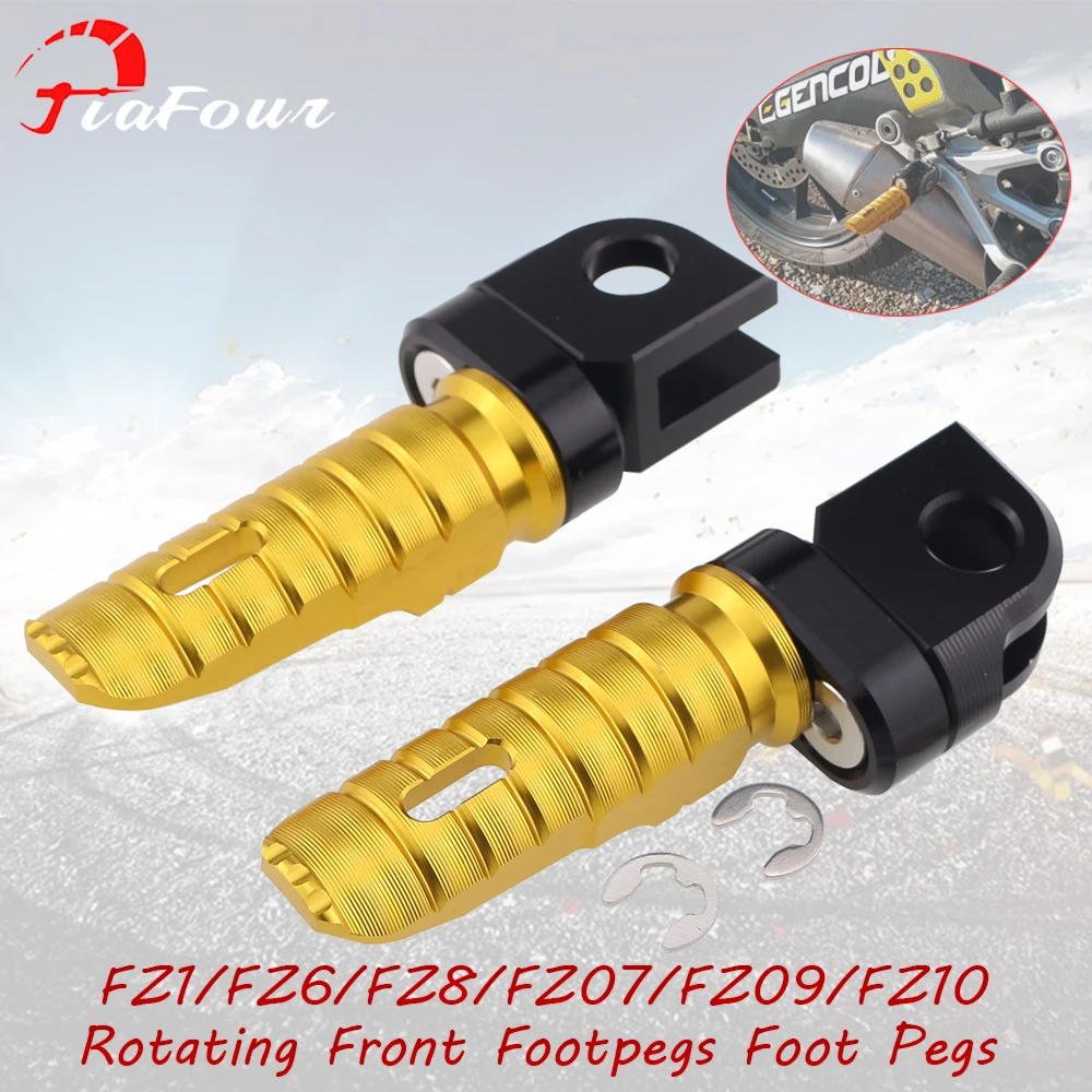 Fit FZ1 FAZER FZ8 For MT-03 MT-25 FZ-07 FZ-09 FJ-09 FZ-10 FZ-6R FZ-6N S FZS 600 FAZER Front Footrest Foot Pegs Pedals