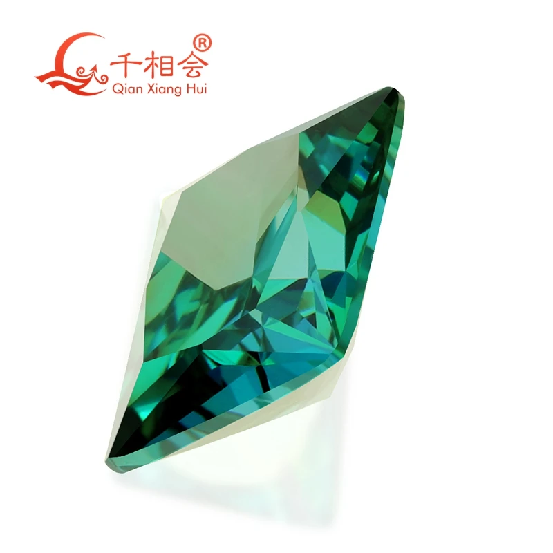 rectangle shape cubic zirconia special color  multi blue-green color cz loose stone
