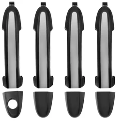 Front Rear Left Right Black Outside Door Handles For Hyunda Santa Fe 2007 2008 2009 2010 2001 2012 82661-2B000