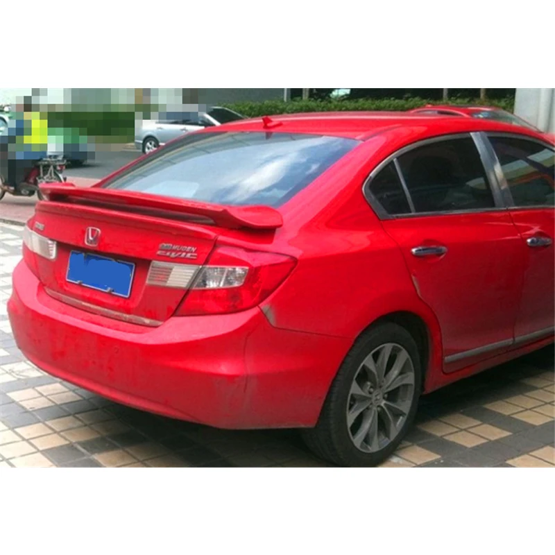 Rear Trunk Lid Car Spoiler Wing For Honda Civic Spoiler 2012 2013 ABS Material Rear Wing Decoration Dedicated Accessories