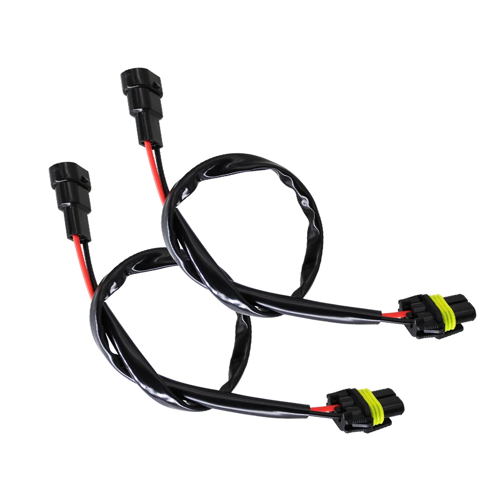 TAOCHIS LED Headlight Fog Light Sockets 9006 9005 HB3 HB4 Male to Female Adapter Extension Wiring Harness Connector