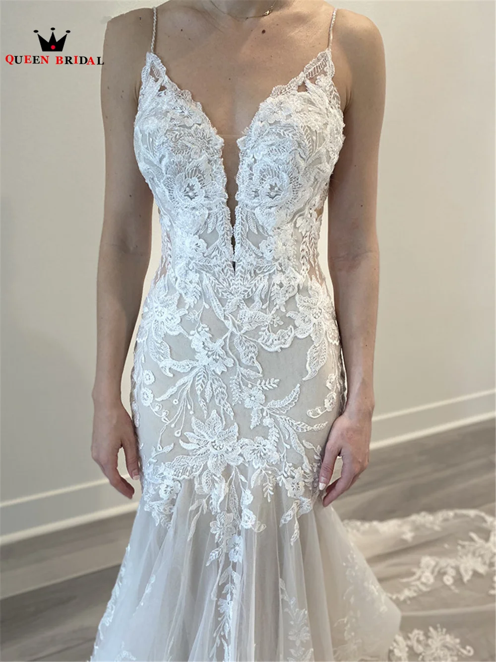 Robe de mariée en Tulle et dentelle, style sirène, Vintage, dos nu, longue traîne, avec des Appliques de perles, Sexy, pour femmes, taille personnalisée DK25