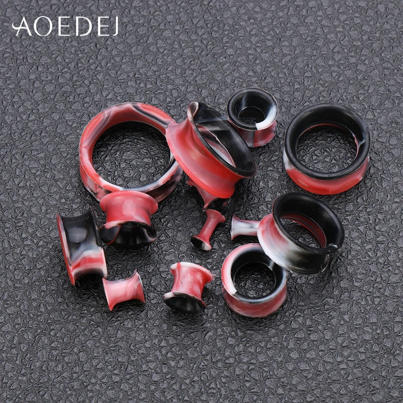 AOEDEJ 3-25mm Silicone Ear Plugs And Tunnels Piercing Expander Piercing Tunnel Ear Tunnels Stretchers Plug oreille Ear Gauges