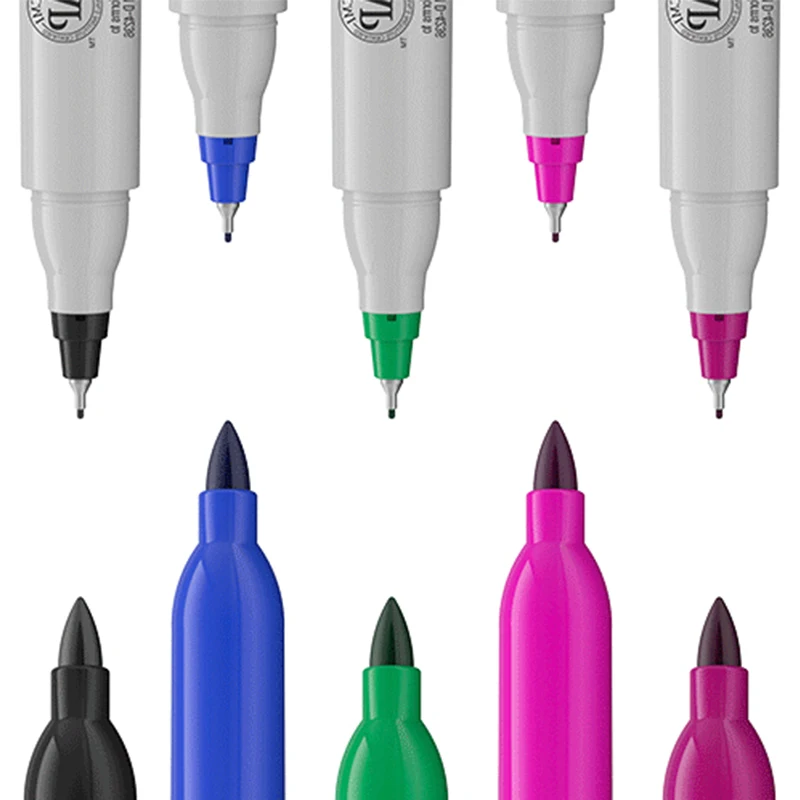 1pcs Sharpie Oil Marker Pens Colored Markers Art Pen Permanent Colour  Waterproof Double Head Office Stationery