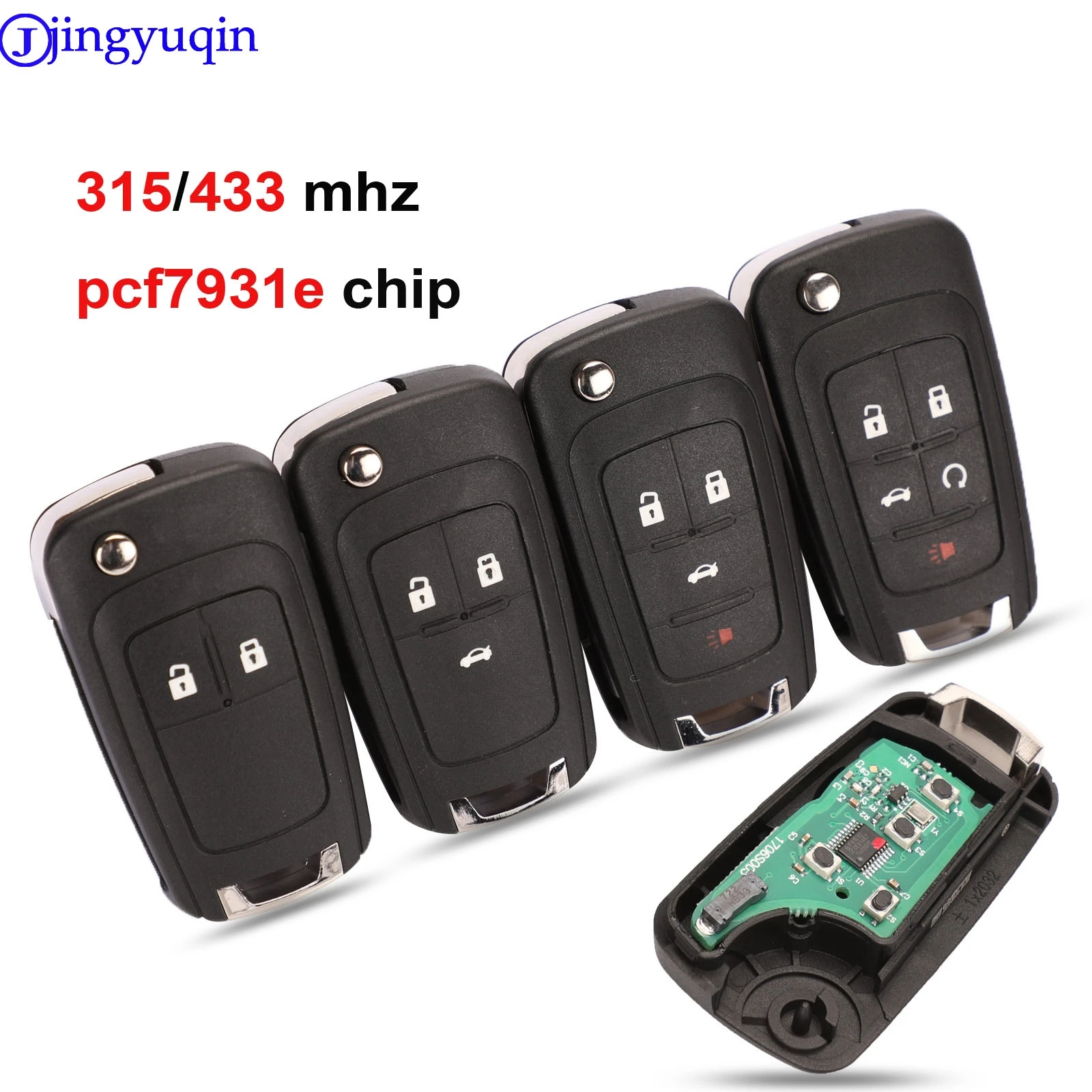 jingyuqin Car Remote Key For OPEL VAUXHALL Insignia Astra For Vauxhall Opel Zafira Astra 2/3/4 Buttons 433/315MHz Control