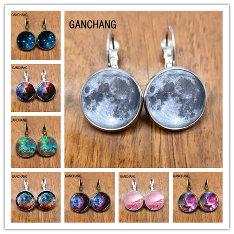 Galaxy Nebula Earrings Space Earrings Astronomical Glass Dome Nebula Jewelry Earrings Women