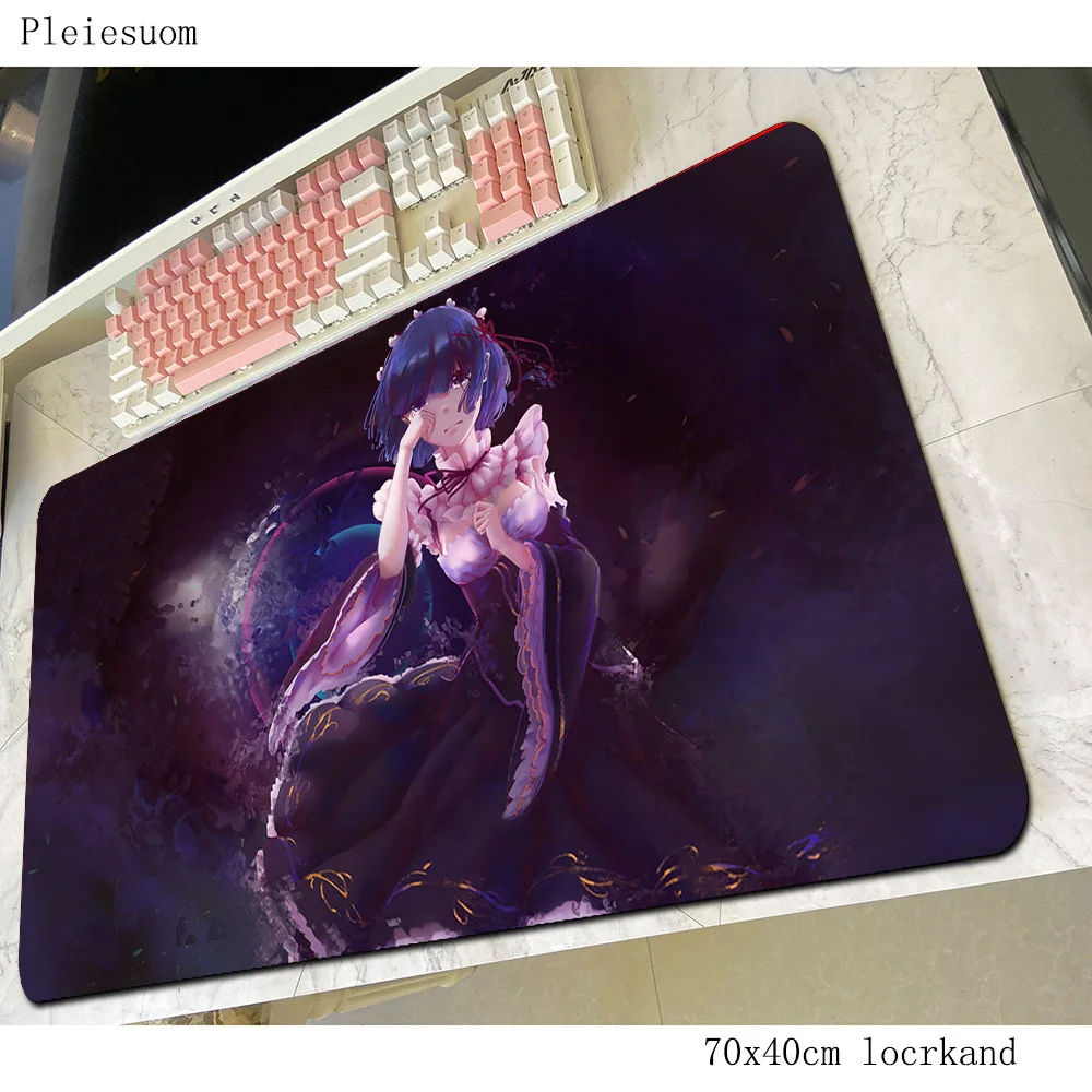 Rem pad mouse anime computer gamer mouse pad 700x400x3mm padmouse wrist rest mousepad ergonomic gadget office desk mats