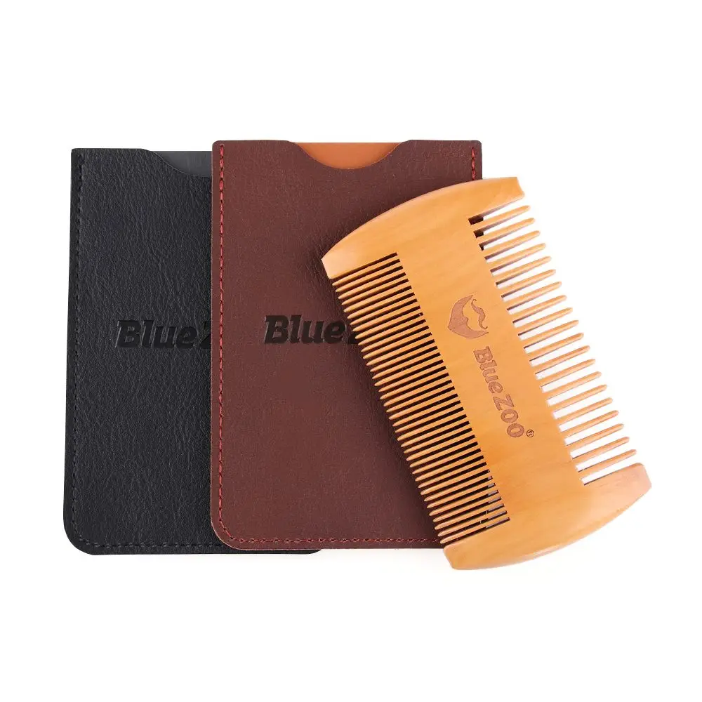 Beauty Makeup Pocket Size Card Package Beard Comb Double Side Fine Coarse Teeth Hair Mustaches Brush