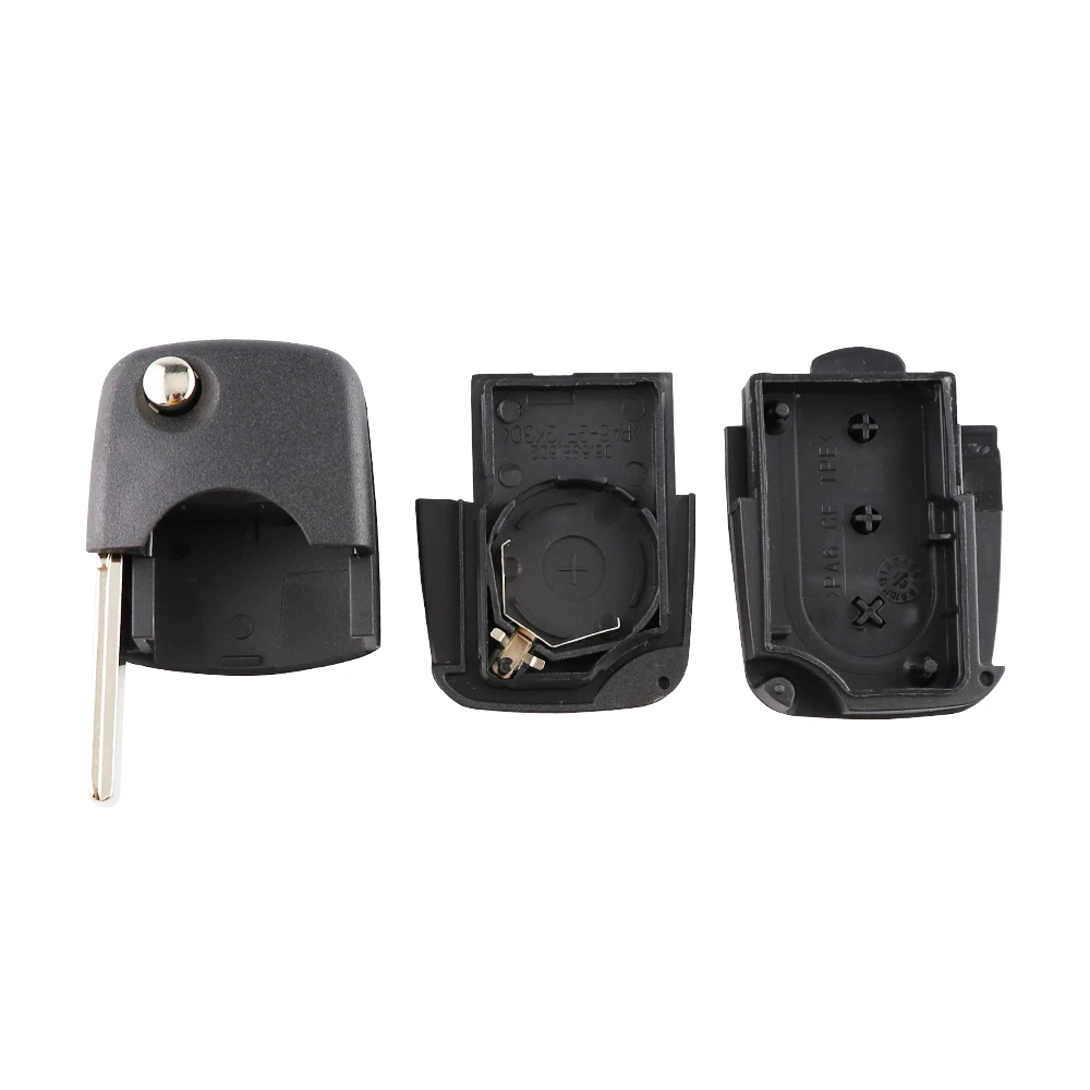 YIQIXIN Key Housing For Audi A2 A3 A4 A6 A8 TT Quattro RS4 Remote Car Key Shell Cover Case 3 Button Folding CR1620/2032 Battery