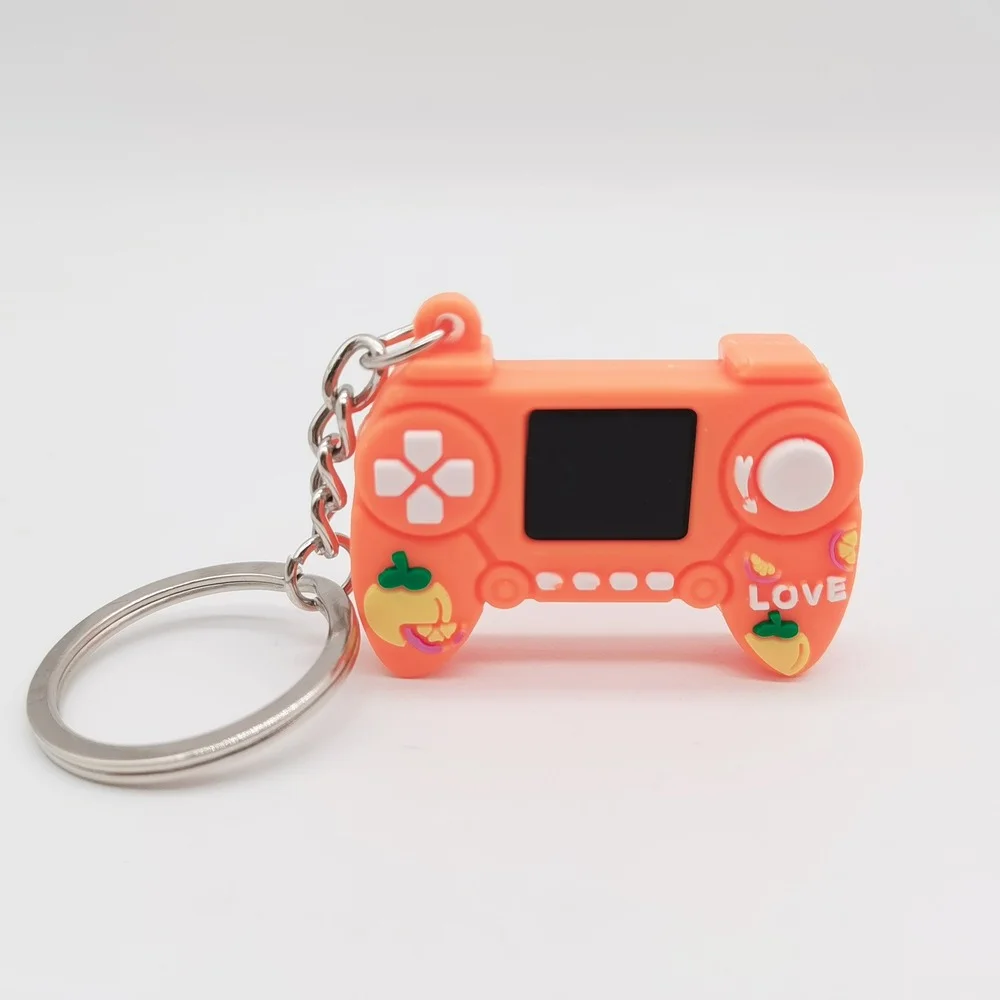 1PC PVC Game Handle Machine Keychain Key Ring Cute Simulation Gamepad Joystick Model Key Chain Bag Car Hanging Accessories