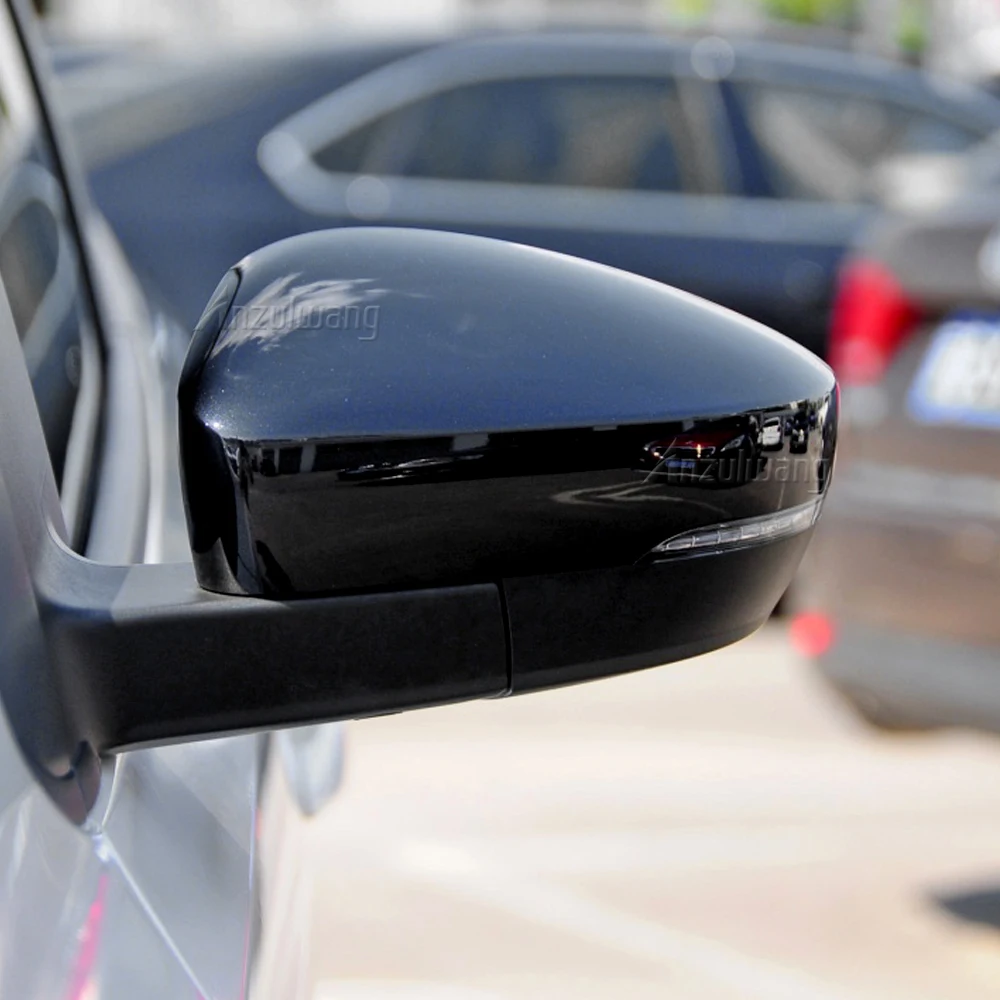 Coque de rétroviseur noir brillant, coque de remplacement pour Volkswagen VW Polo Mk5, 6R, 6C, 2009-2017
