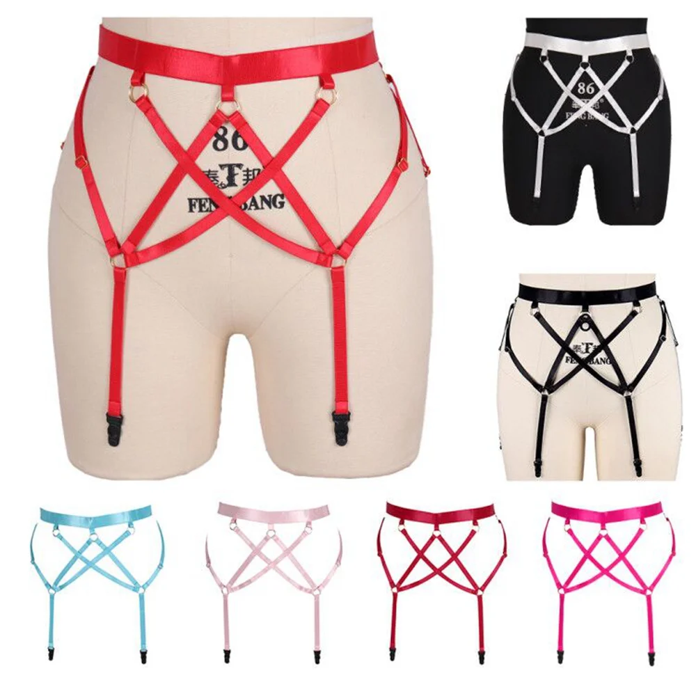 Erotic BDSM Elastic Bandage Leg Harness Garter Sexy Body Strap Harness Adult Sex Products Belts For Women's Belt Thigh Bands