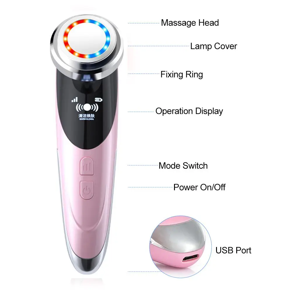 Microcurrent Face Lift Machine Multifunction Beauty Device Skin Tightening Facial Wrinkle Blackhead Remover Skin Care Tools