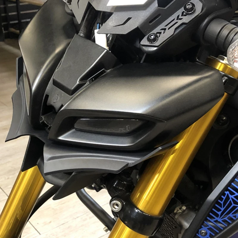 Per Yamaha MT15 MT-15 2018-2021 ali anteriore pneumatico carenatura ala punta protettiva copertura nera