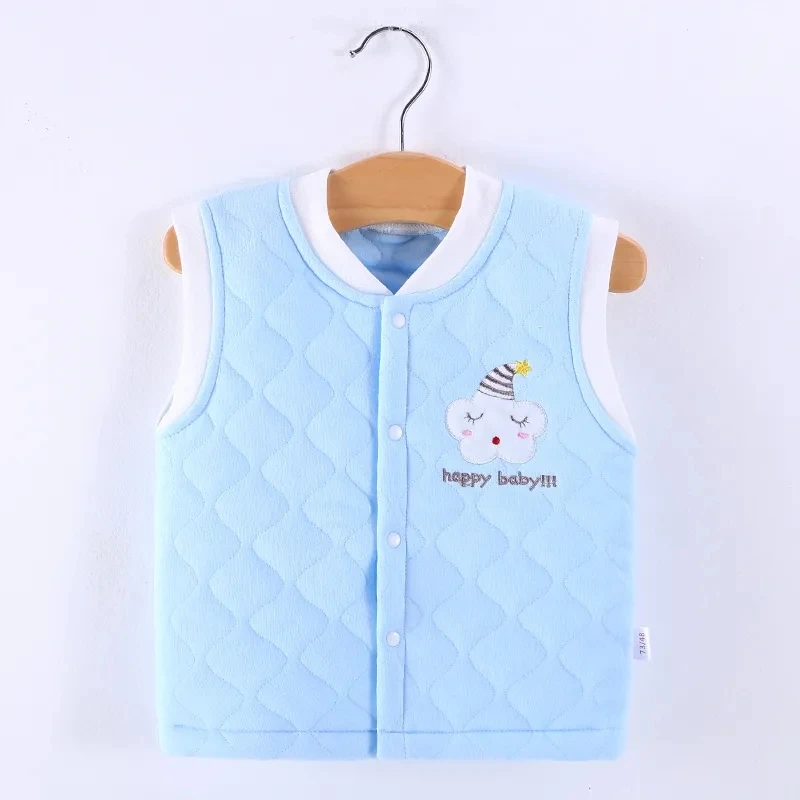 0-4Y Pure Cotton Baby Waistcoat Newborn Belly Protective Vest Autumn Winter Children's Vest Boys Girls Cotton Interlayer Vest