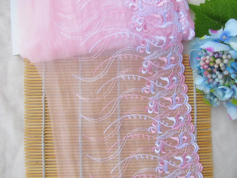 

10 ярдов шириной 17 см, ткань с цветочной лентой, нижнее белье, бюстгальтер с вышивкой, кружевная отделка, аксессуары для рукоделия, высокое качество