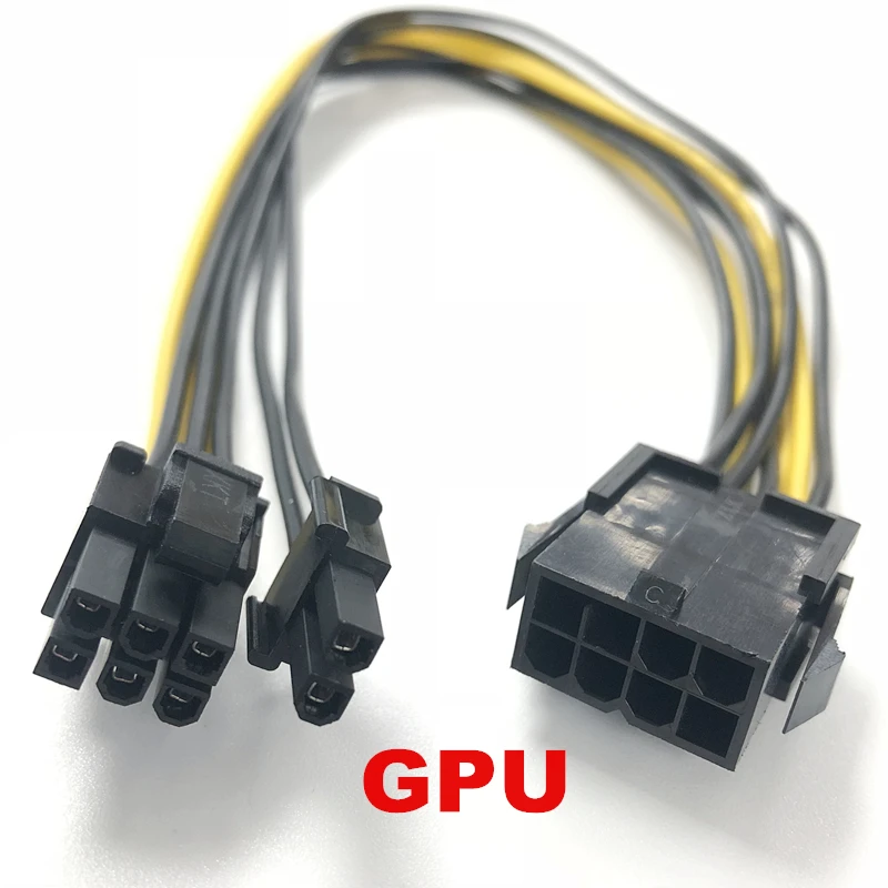 Кабель питания GPU PCI-e PCIe 8Pin Female к GPU 8Pin (6 + 2) Male Кабель преобразования мощности ATX 8 Pin к PCI express 8(2 + 6)Pin