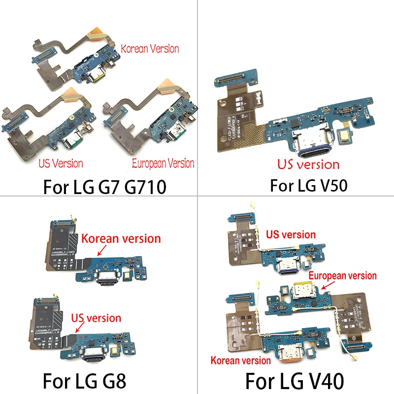 For LG K51 G6 G7 G8 G9 Q7 Q8 V30 V40 V50 Micro USB Charger Dock Connector Charging Port Microphone Flex Cable Replacement Parts