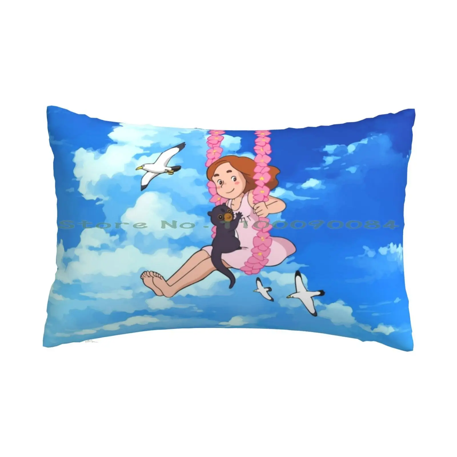 Swiss Family Robinson-Girl On Swing In The Sky Pillow Case 20x30 50*75 Sofa Bedroom Familie Robinson Family Robinson Novel Book