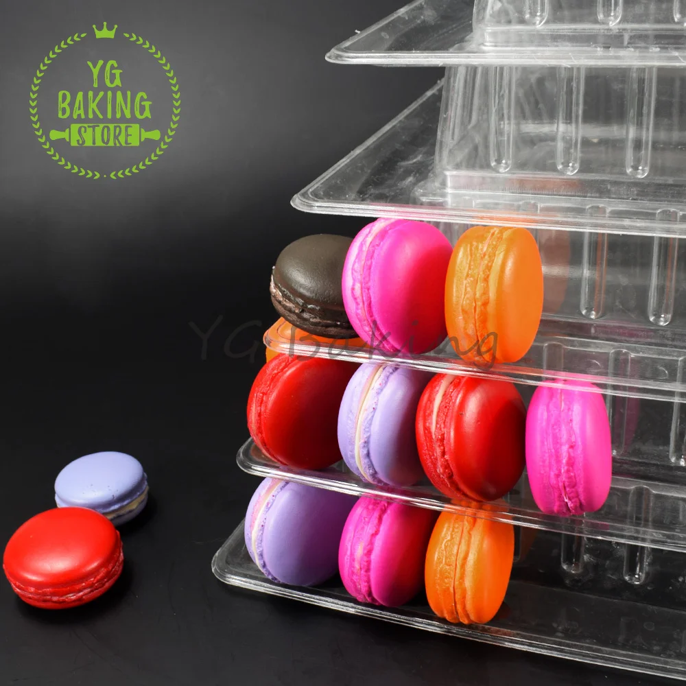 5/9/10 Layer Round/Square Macarons Display Tower Wedding Cake Decoration Tool PVC Macaron Stand Kitchen Baking Cake Tools