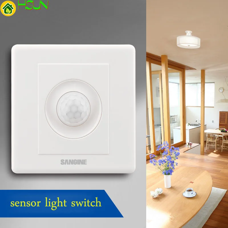 

2018 New Arrivals 220v 86 wall smart home led Infrared control energy-saving delay Lights Lamps motion sensor light switch