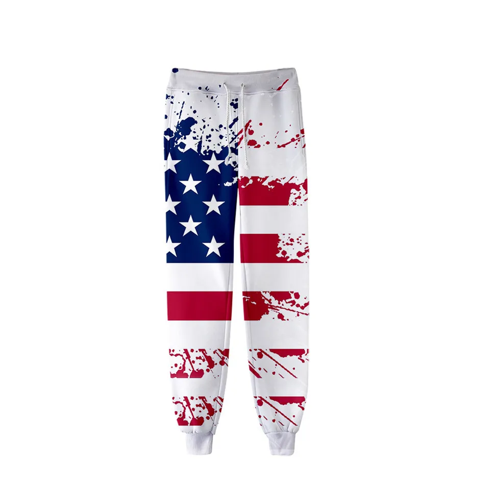 

USA National Flag 3D Printed Sweatpants Fashion Harajuku Joggers Pants Casual Warm Track Pants Streetwear Trousers