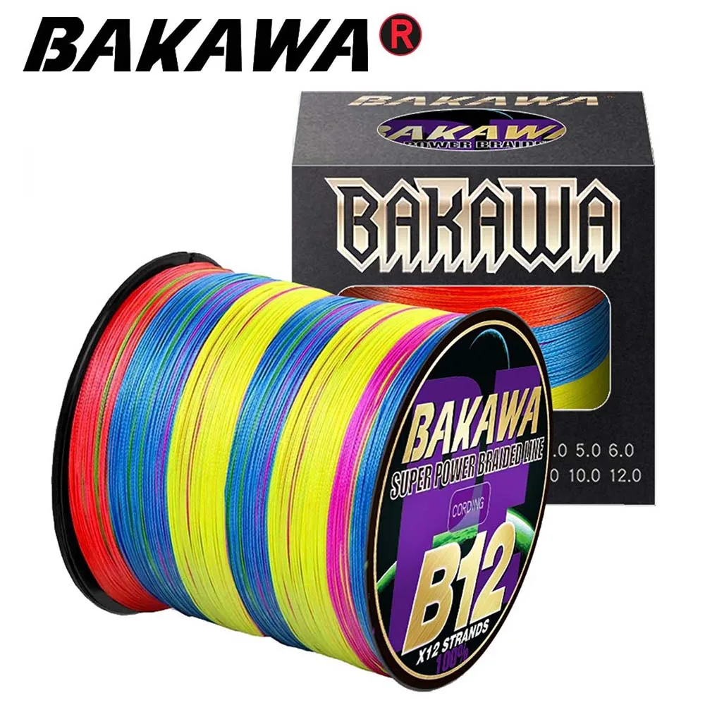 

BAKAWA Braided Fishing Line 8/12 Strands Multifilament Durable 100M 300M 500m 1000M Strength Carp Weave Extreme Wire