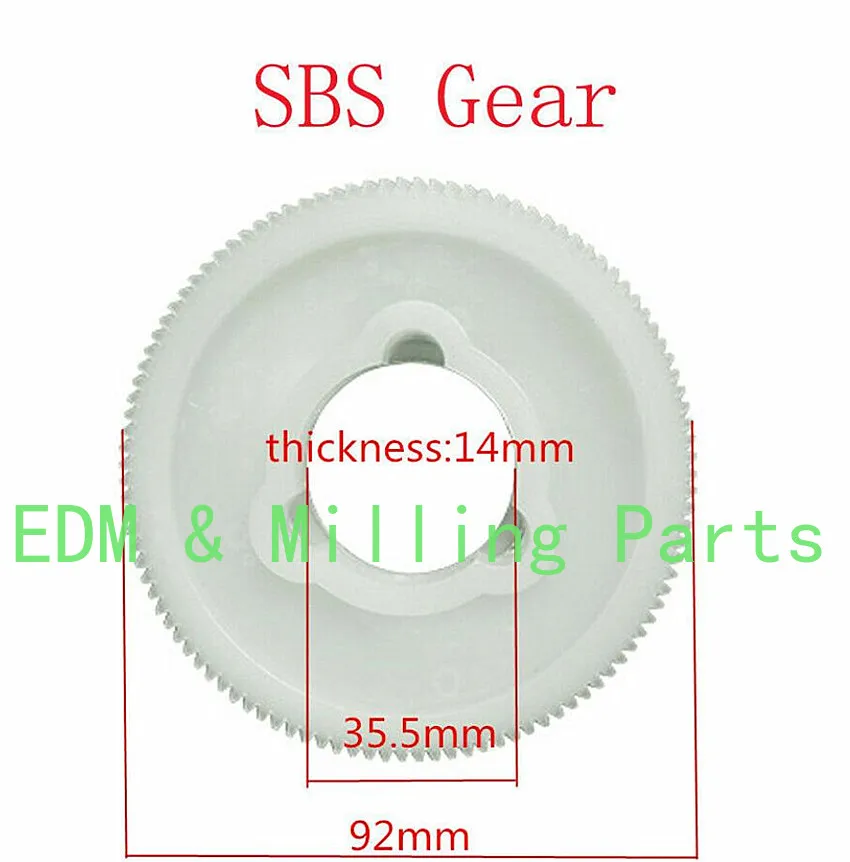 CNC Nylon Milling Machine Power Feed Plastic Gear SBS Import Fit Model S-350 S-235 For Bridgeport Mill Part