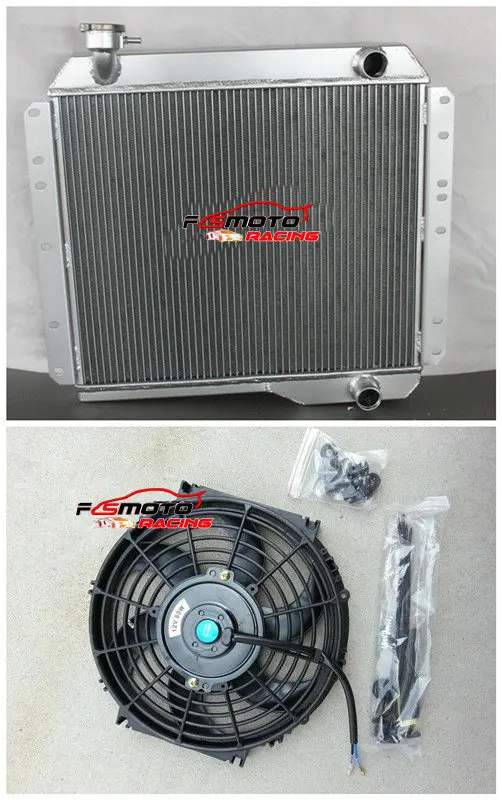 3 Row Aluminum Radiator + Fan For LANDCRUISER HJ45 HJ47 H 3.6 2H 4.0 Diesel