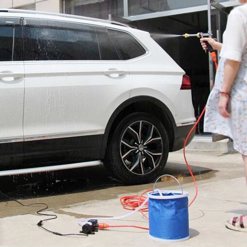 Portable Car Washer Pump 12V High Pressure Automobiles Washing Machine Kits Mini Electric Water Gun With Over-current Protection