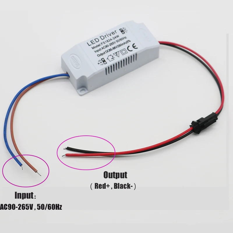 LED Power Supply 1W-24W 280mA Driver Adapter With SM  Plug  AC90-265V Lighting Transformer For LED Panel Light Downlight