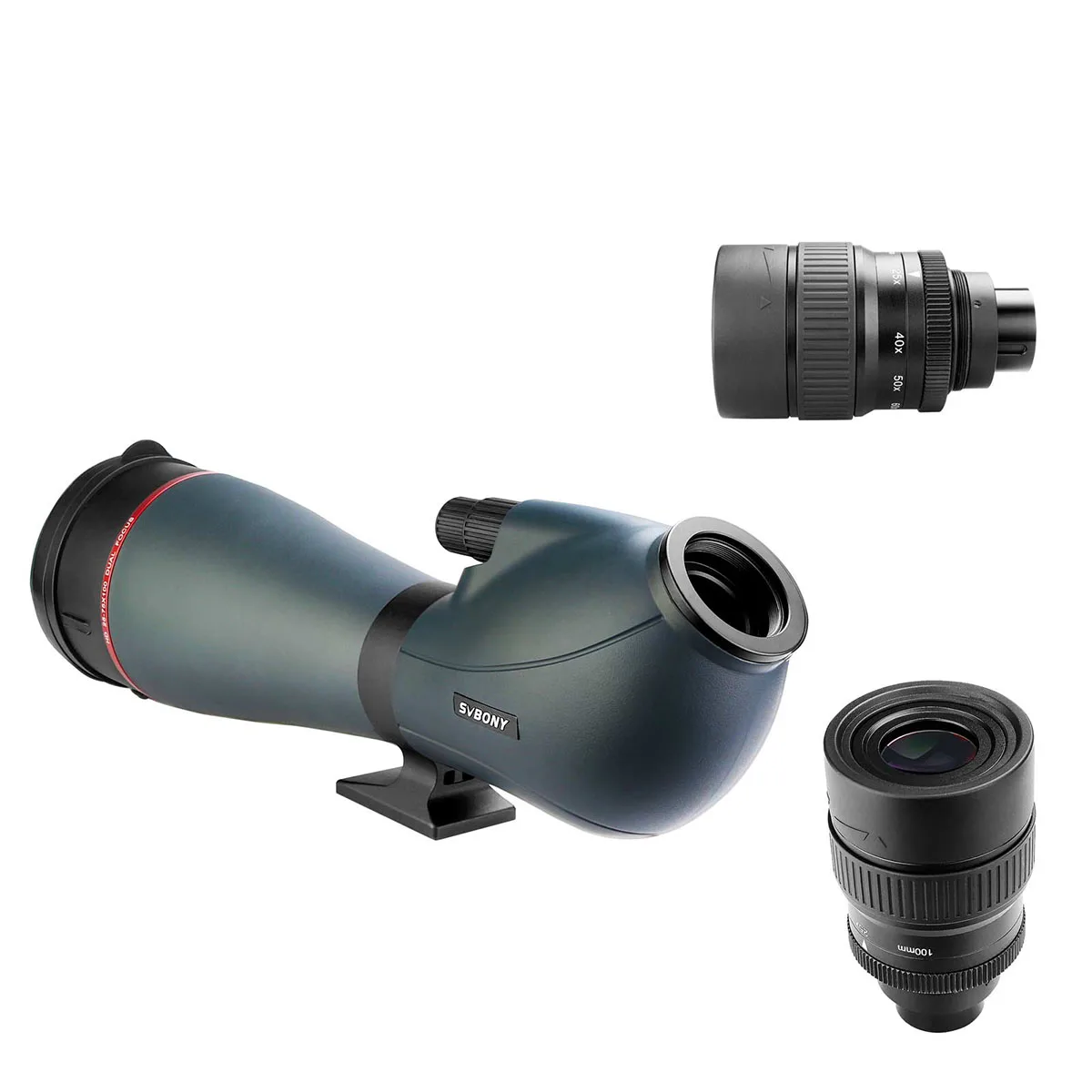 SVBONY SV406 Spotting Scope 25-75x100 Zoom Dual Focus krachtige telescoop FMC K9 Waterdichte kampeeruitrusting voor vogels kijken