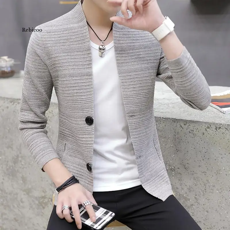 

Knitting Cardigan Male V-Neck Outer Wear In The Spring and Autumn Light Fashion Handsome Recreational Sweater