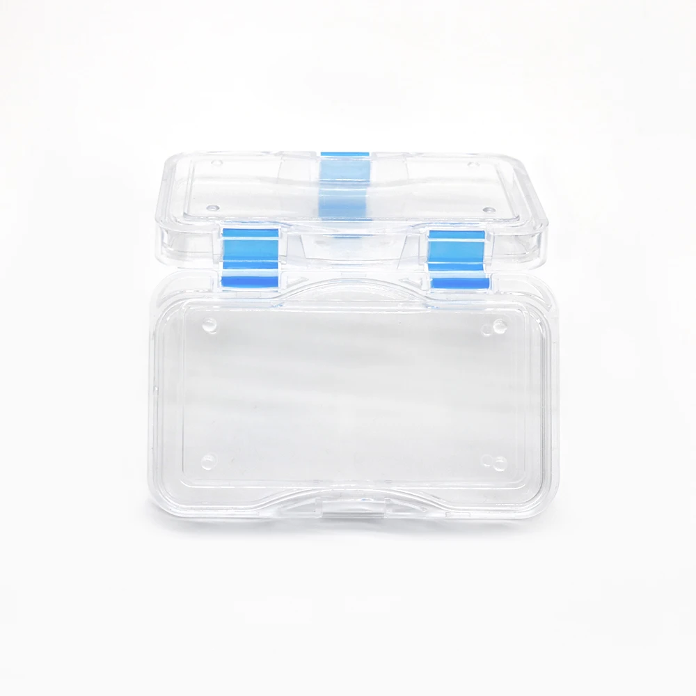 10Pcs/Lot Dental Tooth Box with Film Clear Plastic Denture Storage Case Membrane Tooth Box 10x6x2.2cm