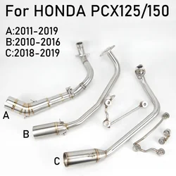 Slip On For Honda PCX 125 PCX 150 PCX125 2018 2019 2010 - 2016 Motorcycle Exhaust Modified Front Connection Mid Link Pipe