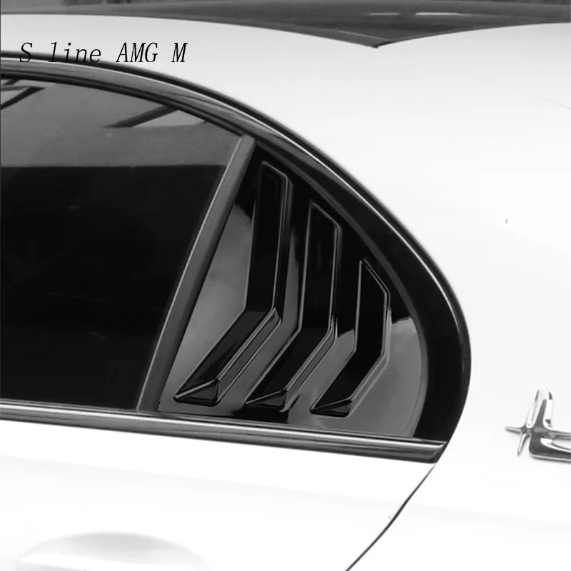 

Car Styling Rear Window Triangle Shutters decoration panel Cover Stickers For Mercedes Benz C class W206 2022 Auto Accessories