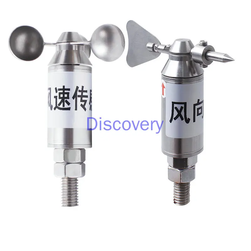 Mini Wind Speed and Direction Sensor 485 Mini Anemometer Transmitter Pipe Internal Flow Velocity Measurement Stainless Steel