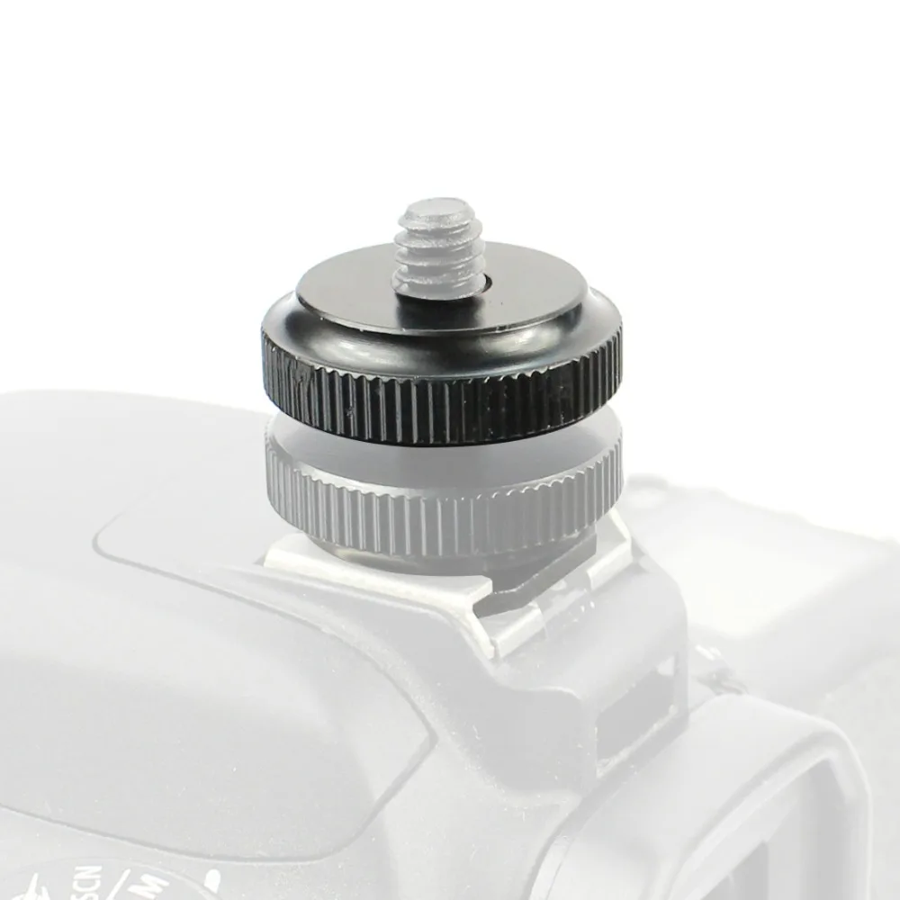 Profession elle 1/4 "Einzel mutter Stativ halterung Schraube schwarz auf Blitz Blitzschuh adapterst änder für Kamera Studio Fotografie Zubehör – Detail 2
